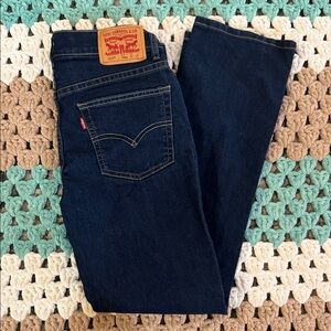 Levi's 511 Slim Indigo Dark Blue Denim Jeans Boys Sz 14 Reg NWOT